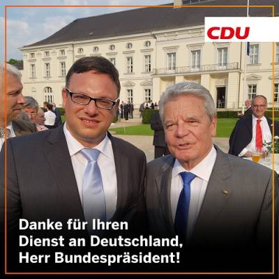 Stephan Schmidt und Bundespr�sident Joachim Gauck.